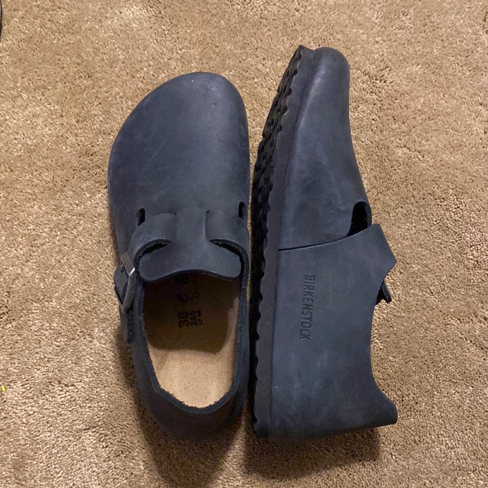 New Women’s Birkenstock Black London Oiled Leather Shoes!🔥🔥🔥